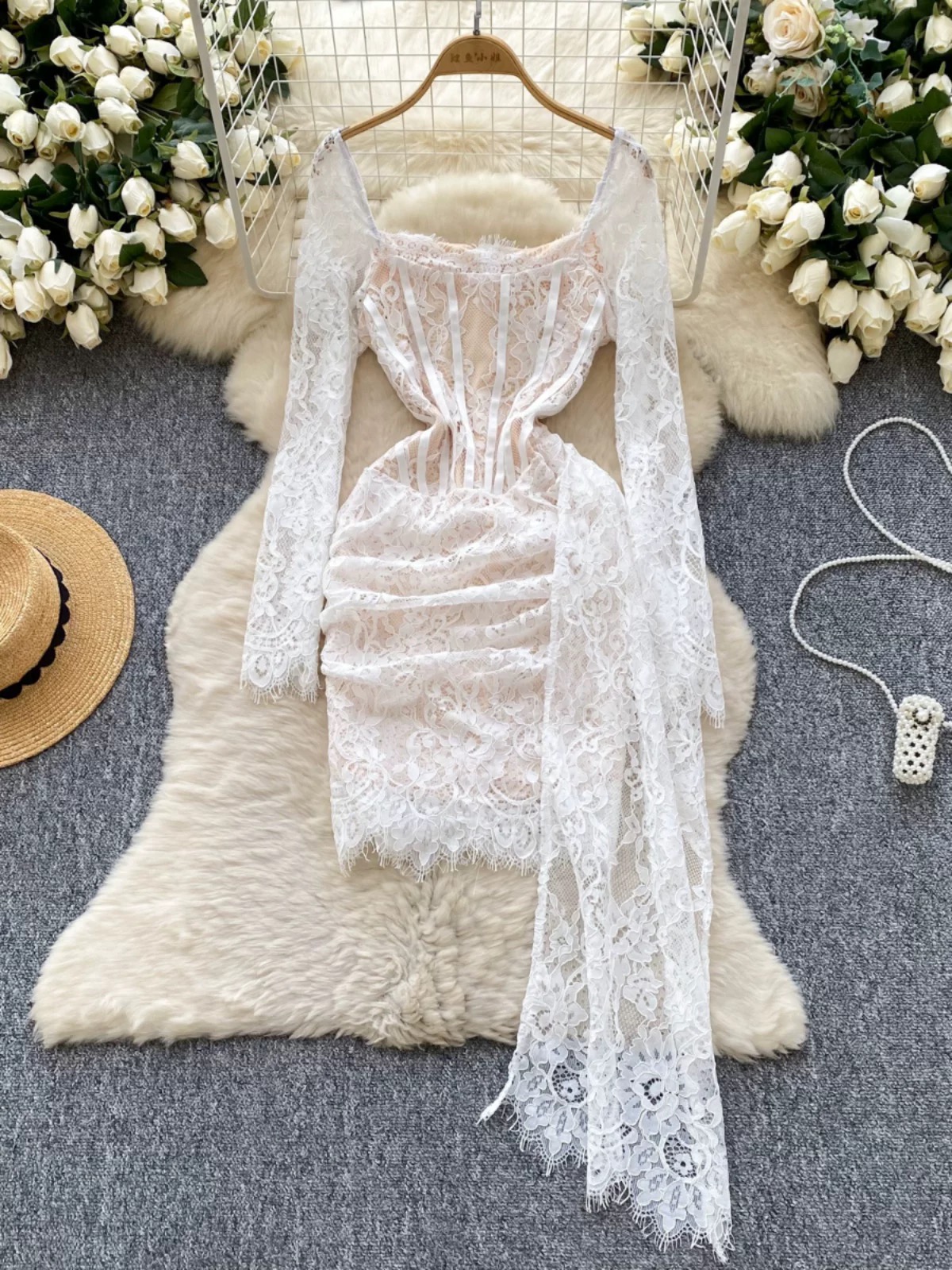 Hard to get lace dress EBC313 images